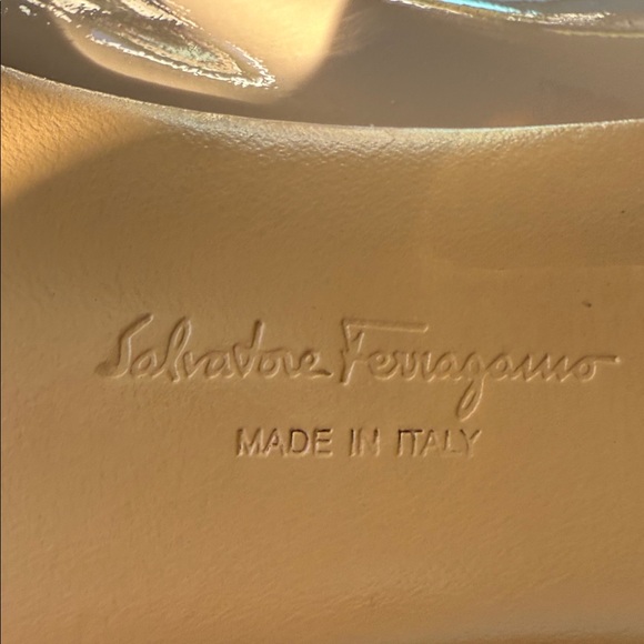 Salvatore Ferragamo Nude Patent Leather Heels size 37.5B - Picture 5 of 10